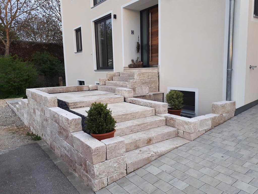 Travertin Assos Mauersteine - Görsel 11